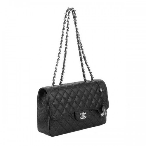 Chanel Jumbo Caviar Flap Bags A28600 Zwart