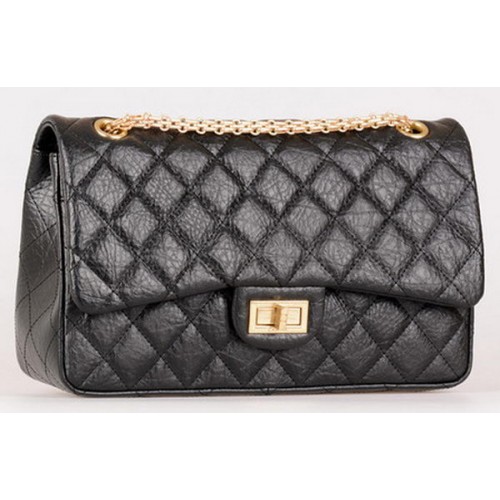 Chanel Jumbo Classic Flap Bag Zwart Kalfsleer A28668 Goud