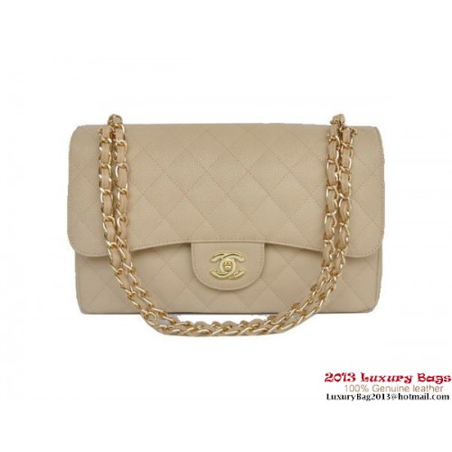 Chanel Jumbo Quilted Classic Cannage Patterns Flap Bag A58600 Apricot Gold