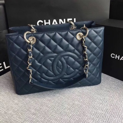 Chanel LE Boy Grand boodschappentas GST Royal Cannage patroon A50995 zilver