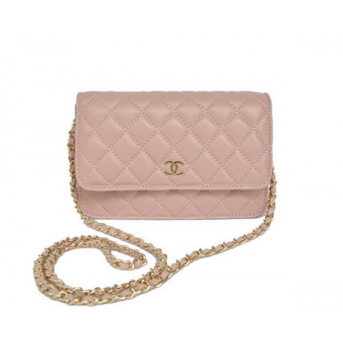 Chanel Lamsleren Flap Bag A33814 Roze Goud