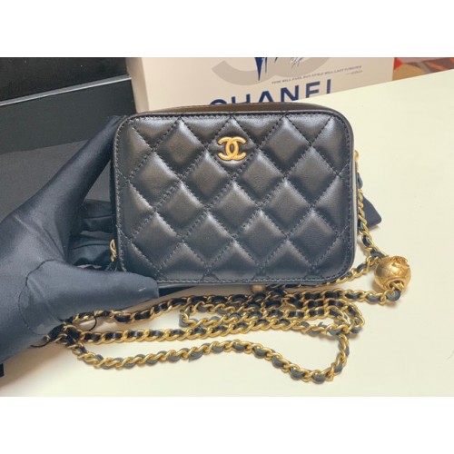 Chanel Lambskin cameratas AS2463 zwart