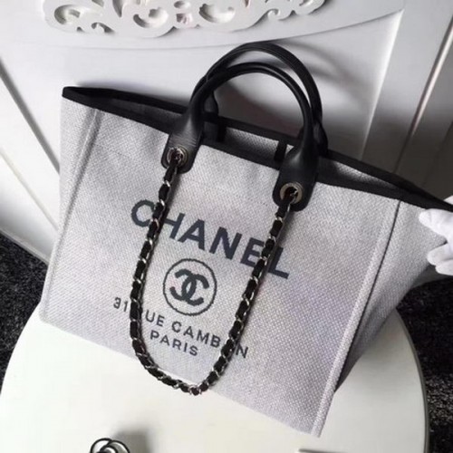 Chanel grote canvas boodschappentas CHA1679 grijs