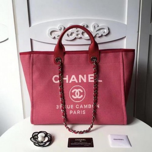 Chanel grote canvas boodschappentas CHA1679 rood