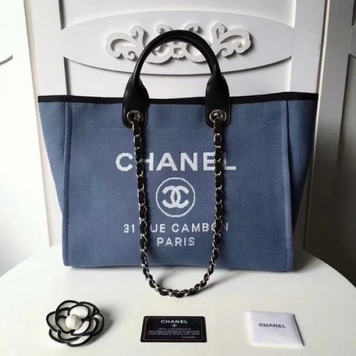 Chanel Grote Canvas Tote Boodschappentas CHA1679 Royal