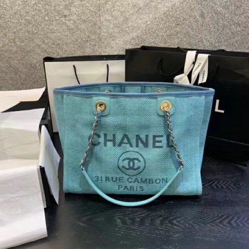 Chanel Grote Schoudertas A67001 hemelsblauw