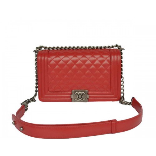 Chanel Le Boy Flap Schoudertas A67086 Rood