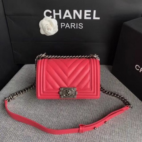 Chanel Le Boy Flap schoudertas Original Caviar Leather P67085 rosé zilveren gesp