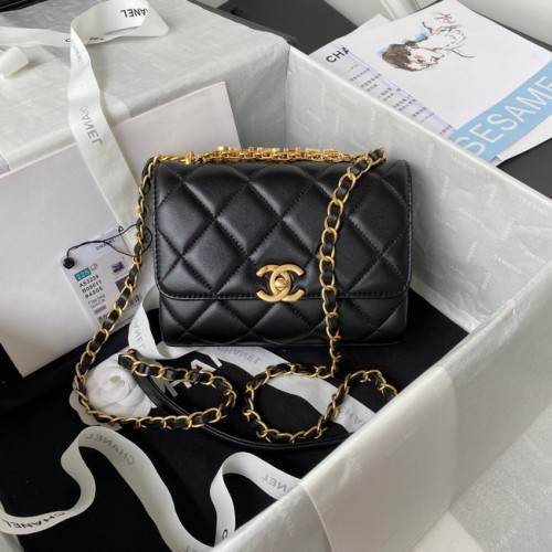 Chanel MINI FLAP TAS AS3239 zwart