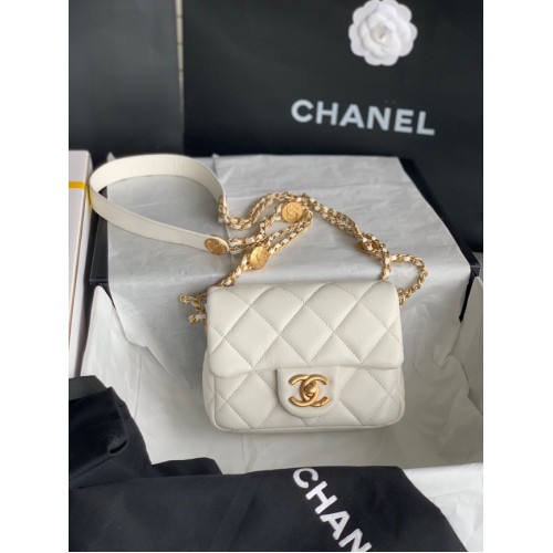Chanel MINI FLAP TAS AS3368 wit