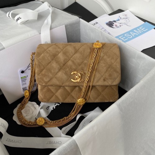 Chanel MINI FLAP BAG AS3378 bruin