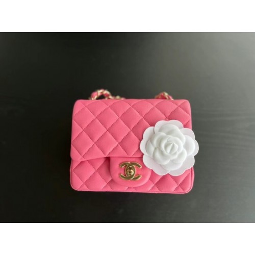 Chanel MINI Flap Bag Origineel Schapenleer 1115 Pruim