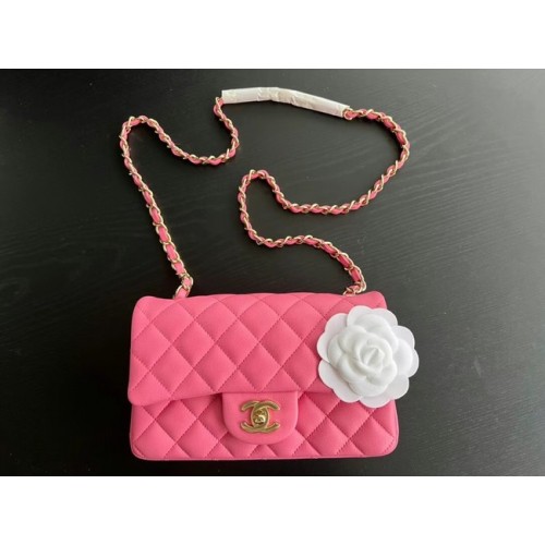 Chanel MINI Flap Bag Origineel Schapenleer 1116 Pruim