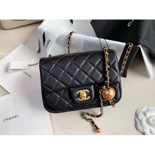 Chanel MINI Flap Bag Original Schapenleer AS1786 zwart