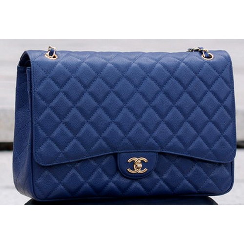 Chanel Maxi gewatteerde klassieke Flap Bag Royal Cannage patroon A58601 goud