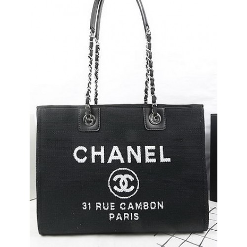 Chanel Medium Canvas Tote Boodschappentas A67001 Zwart