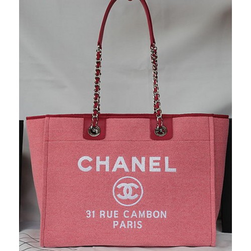 Chanel Medium Canvas Tote Boodschappentas A67001 Roze