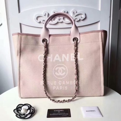 Chanel medium originele canvas lederen draagtas 66941G