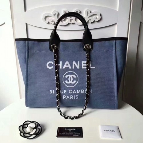 Chanel medium originele canvas lederen draagtas 66941H