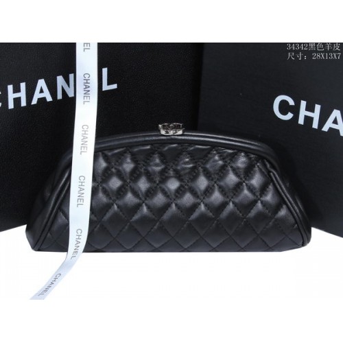 Chanel Mini Clutch Bag Schapenleer A34342 Zwart
