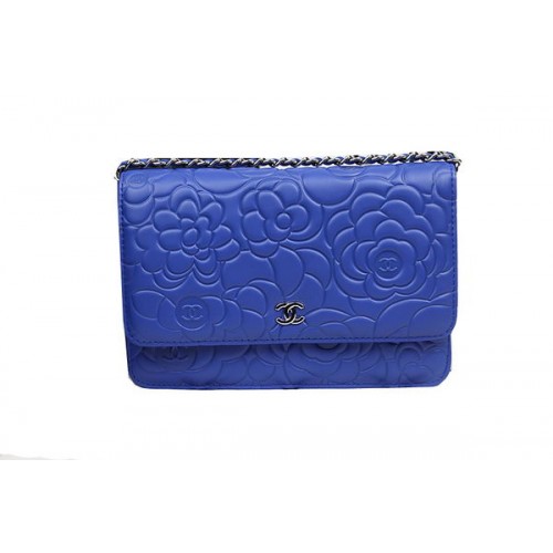 Chanel Original Camellia Leather mini Flap Bag CHA33814 Blauw