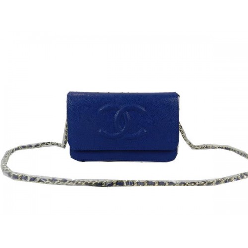 Chanel Original Cannage Patterns Leren mini Flap Bag CHA48654 Blauw