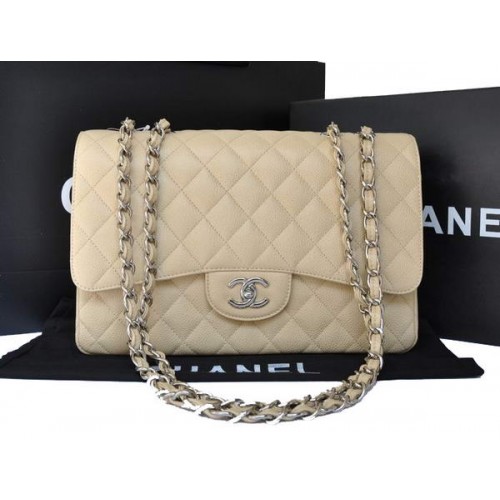 Chanel Original Caviar Leather Flap Bag A28600 Abrikoos