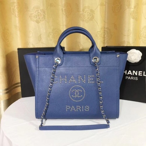 Chanel Original Caviar Leather Tote boodschappentas 92565 blauw