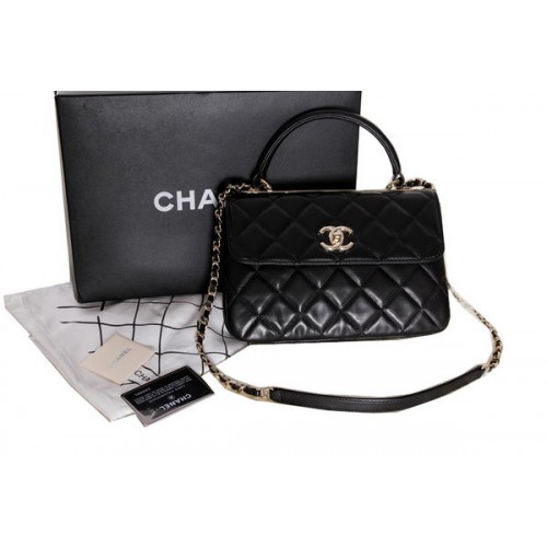 Chanel Original Lambskin Verfraaide Flap Bag CHA92237 Zwart