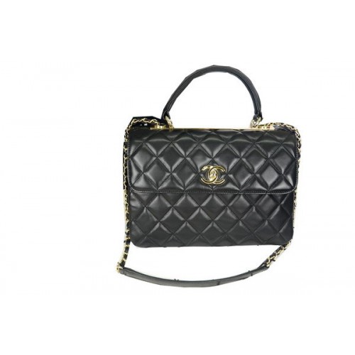 Chanel Original Lambskin Verfraaide Flap Bag CHA92238 Zwart