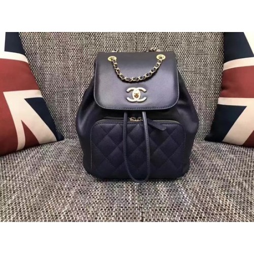 Chanel Original Leren Rugzak CHA2590 Zwart