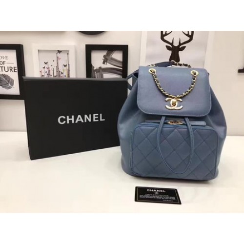 Chanel Original Leren Rugzak CHA2590 Blauw