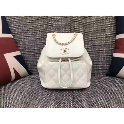 Chanel Original Leren Rugzak CHA2590 Wit
