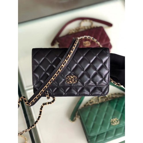Chanel Original Leren Portemonnee AP0724 zwart