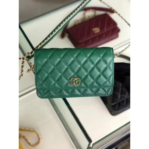 Chanel Original Leren Portemonnee AP0724 groen