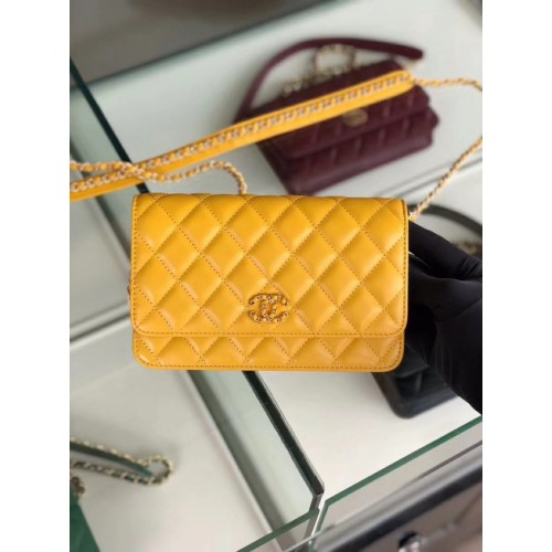 Chanel Original Leren Portemonnee AP0724 geel