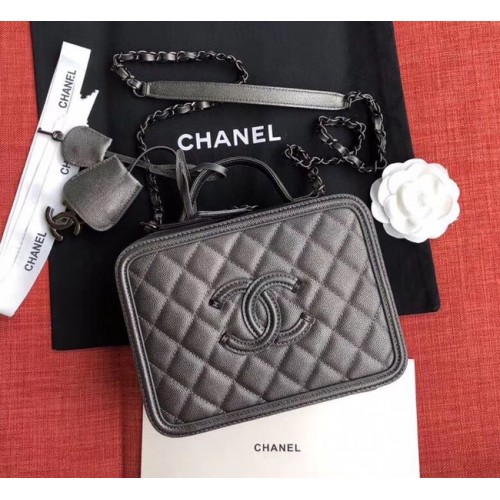 Chanel Original Leather Cosmetic Bag A93343 Zwart