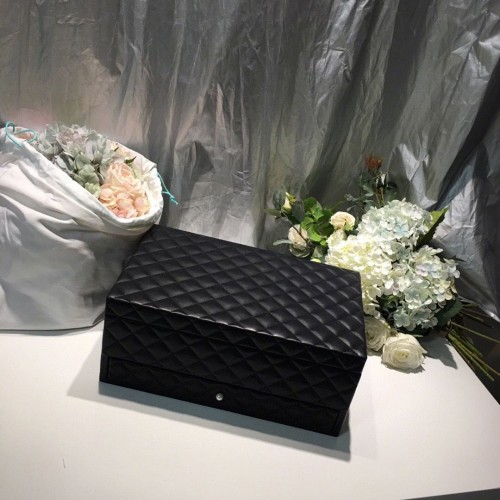 Chanel Originele Leren Sieradendoos C63261 Zwart