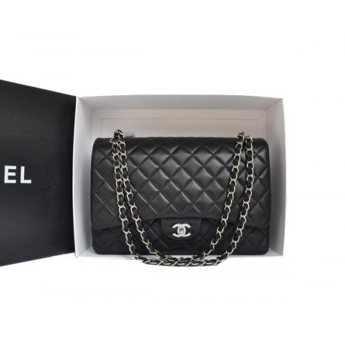 Chanel Original Leather Jumbo Flap Bag A47600 Zwart