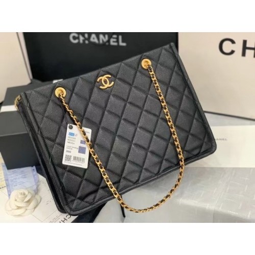 Chanel Original Leren Boodschappentas AS2360 zwart