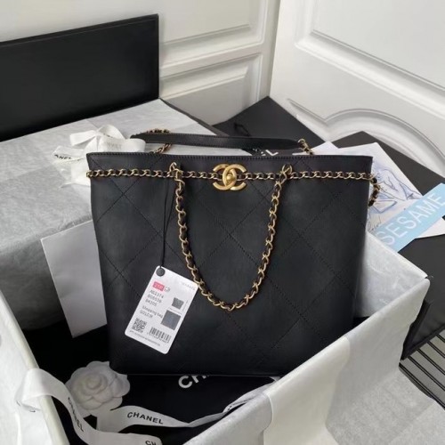 Chanel Original Leren Boodschappentas AS2374 zwart