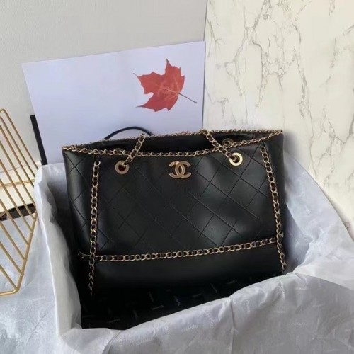 Chanel Original Leren Boodschappentas AS8018 zwart