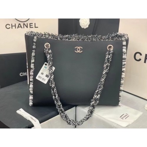 Chanel Original Leren Boodschappentas AS8485 zwart