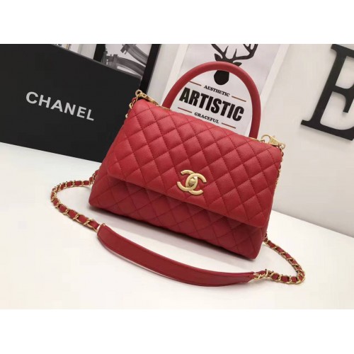 Chanel originele leren draagtas 95478 rood