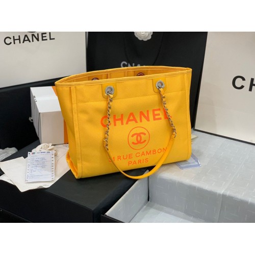 Chanel Original Medium Boodschappentas 67001 Geel