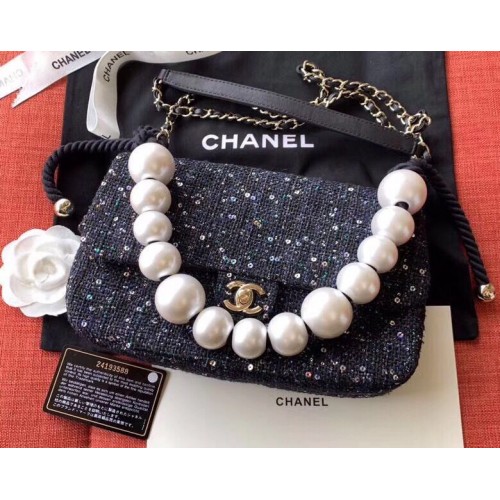 Chanel Original Pearl Schoudertas A1112 Zwart