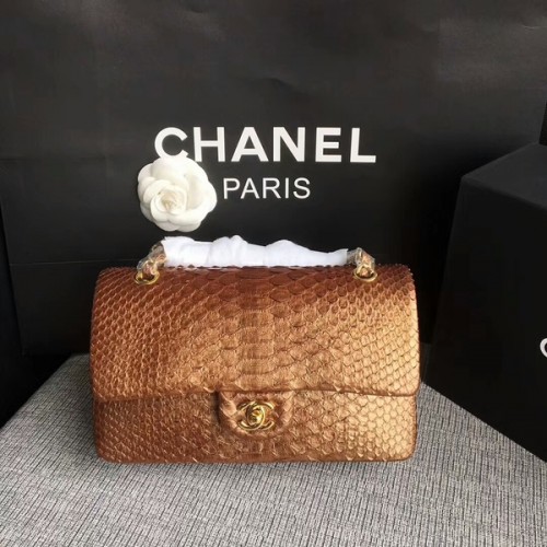 Chanel originele python lederen schoudertas CF1112R