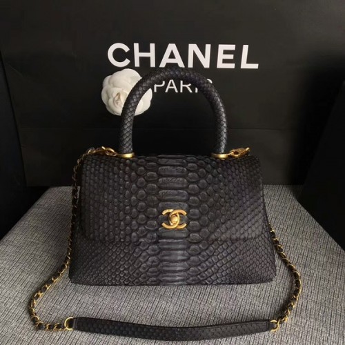 Chanel originele python lederen draagtas 8119E