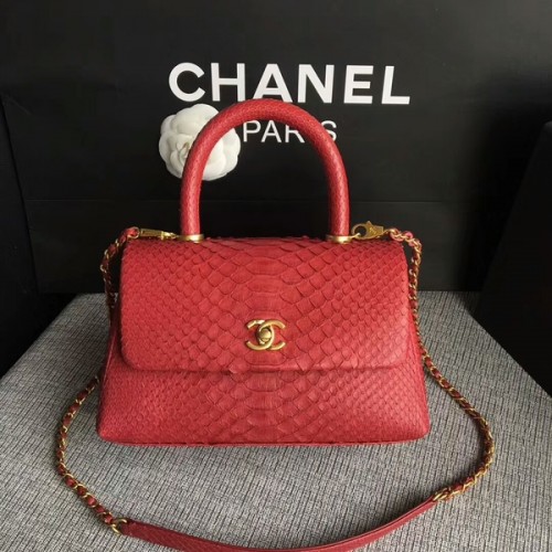 Chanel originele python lederen draagtas 8119I