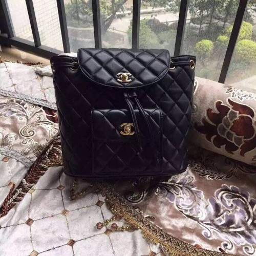 Chanel Original Schapenvacht Rugzak 56987 zwart